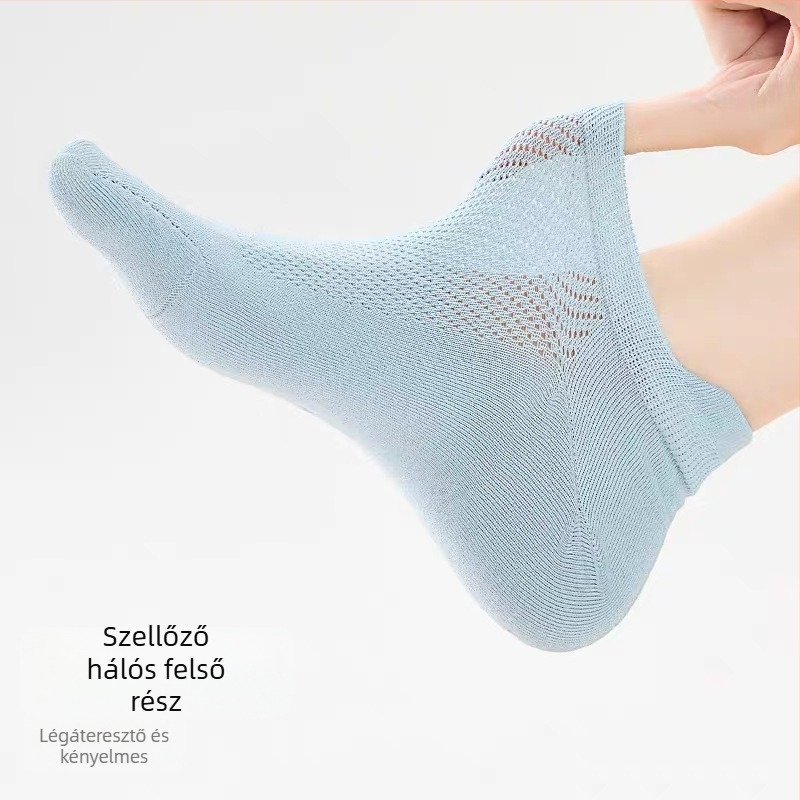 Női ötujjú zokni, pamutból, antibakteriális, nedvszívó, szagálló