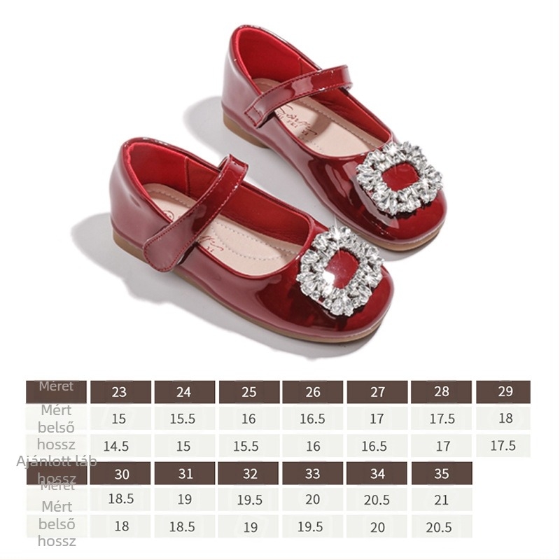 Kisgyerekeknek készült alacsony nyakú cipő – hercegnő stílus, Velcro záródás, bélés PU, talp műanyag