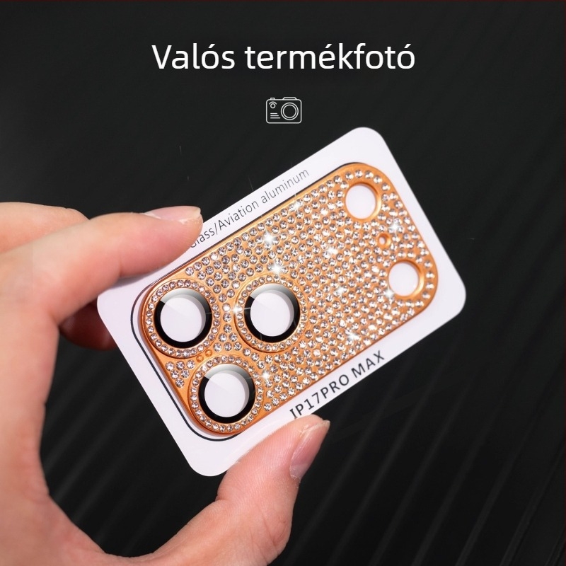 iPhone 17 hátlapi kamerája védő lencse fólia – edzett üveg, HD, ütésálló, porálló