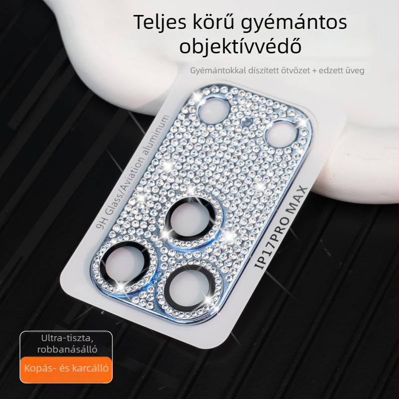 iPhone 17 hátlapi kamerája védő lencse fólia – edzett üveg, HD, ütésálló, porálló