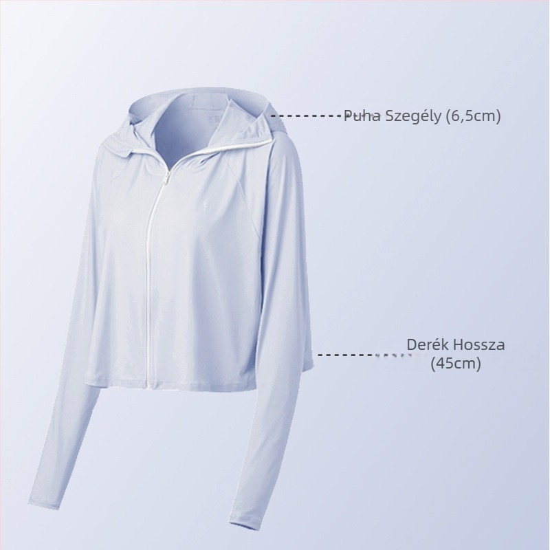 Női külső UV-védett kapucnis széldzseki nylon anyagból, légáteresztő, vízálló, ultra-könnyű, visszaverő éjjeli láthatósági elemekkel