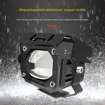LED motorkerékpár lézeres reflektor, antifog funkcióval, külső szerelés