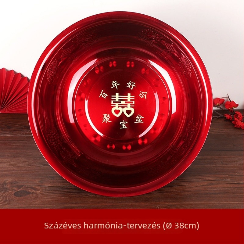 Chuan Ge Rozsdamentes acél arcmosó tálak, pár, esküvői ünnepségre