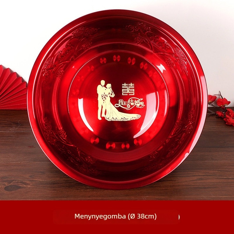 Chuan Ge Rozsdamentes acél arcmosó tálak, pár, esküvői ünnepségre