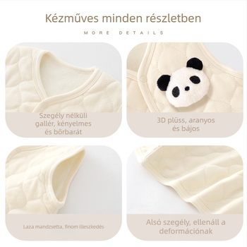 Gyermek mellény, 95% pamut anyag, egyszerű stílus, 1–3 éveseknek, tavasz 2025.