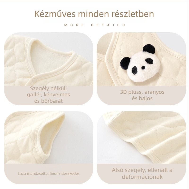 Gyermek mellény, 95% pamut anyag, egyszerű stílus, 1–3 éveseknek, tavasz 2025.