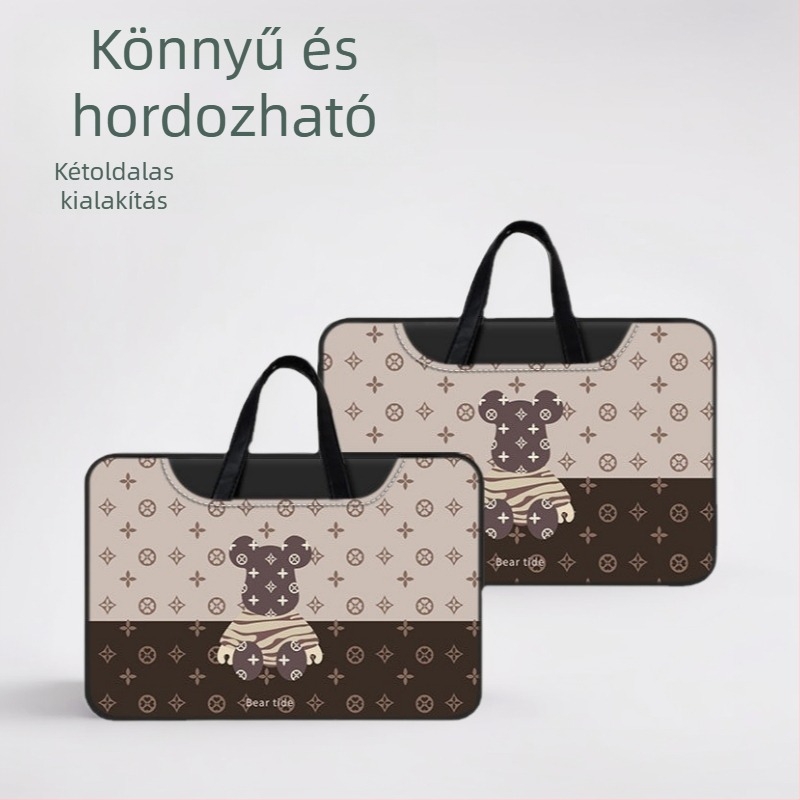 Kétoldalas Violent Bear minimalist laptop táska, 16 hüvelyk, utazáshoz, Apple MacBook 15