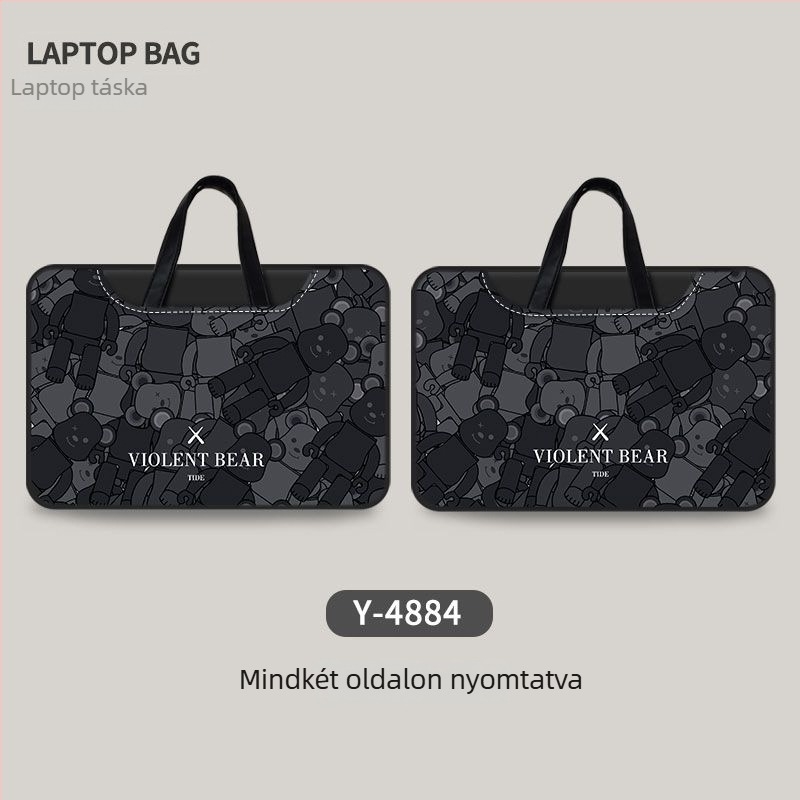 Kétoldalas Violent Bear minimalist laptop táska, 16 hüvelyk, utazáshoz, Apple MacBook 15