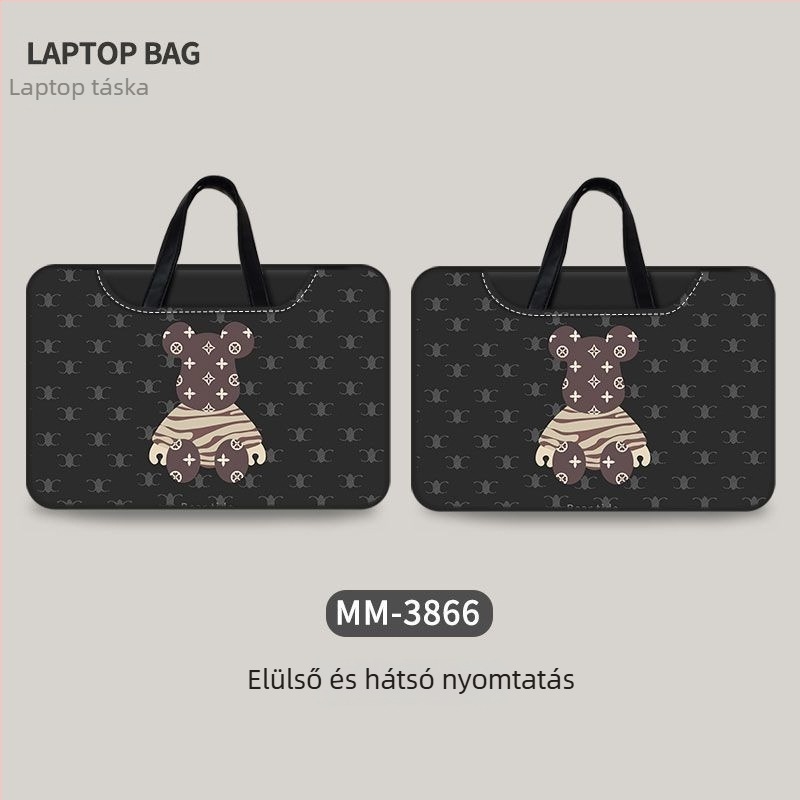 Kétoldalas Violent Bear minimalist laptop táska, 16 hüvelyk, utazáshoz, Apple MacBook 15