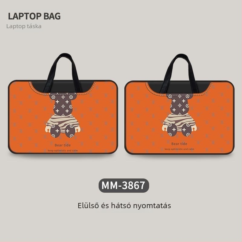 Kétoldalas Violent Bear minimalist laptop táska, 16 hüvelyk, utazáshoz, Apple MacBook 15
