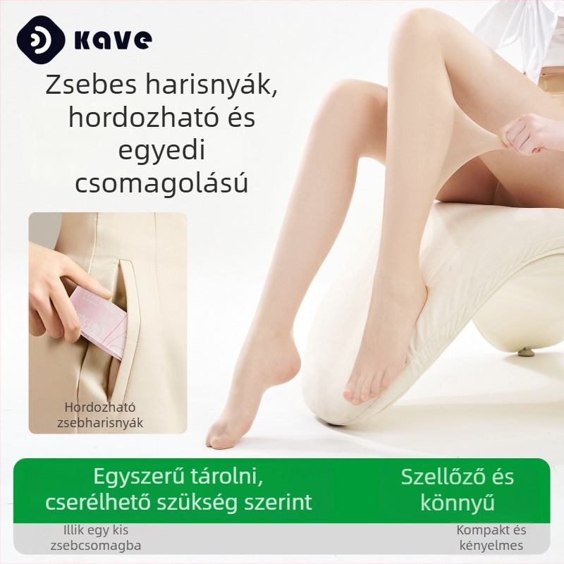 Nylon ultra vékony harisnya, formázó hatás, anti-snag, napvédelmi funkcióval, 18–40 éveseknek