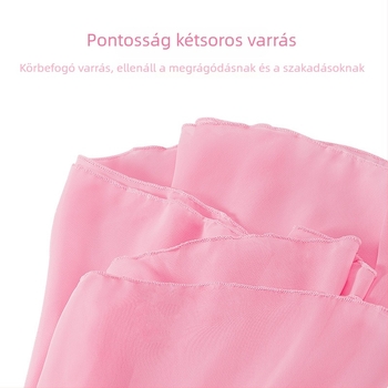 Gyermek balett ruha zsinórral, egyrészes chiffon táncruha, Nylon 90%