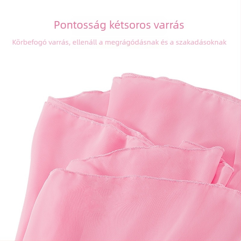 Gyermek balett ruha zsinórral, egyrészes chiffon táncruha, Nylon 90%