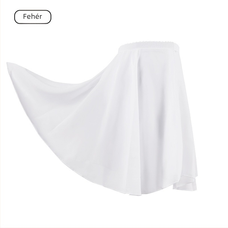 Gyermek balett ruha zsinórral, egyrészes chiffon táncruha, Nylon 90%