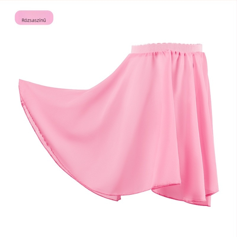 Gyermek balett ruha zsinórral, egyrészes chiffon táncruha, Nylon 90%