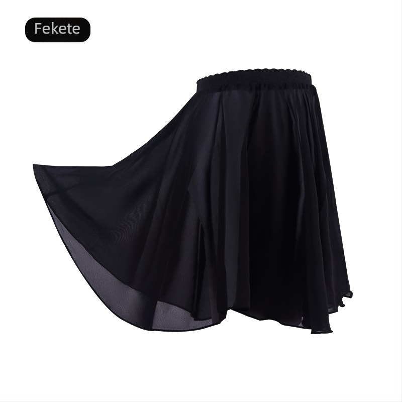 Gyermek balett ruha zsinórral, egyrészes chiffon táncruha, Nylon 90%