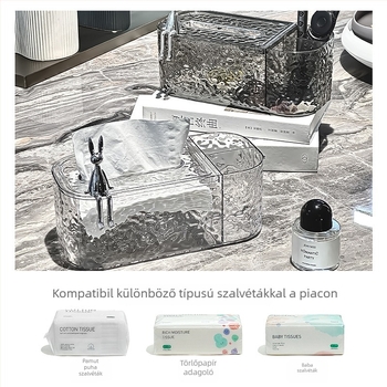 Falra szerelhető műanyag papírtartó doboz — vízálló, többfunkciós, modell yj910-2
