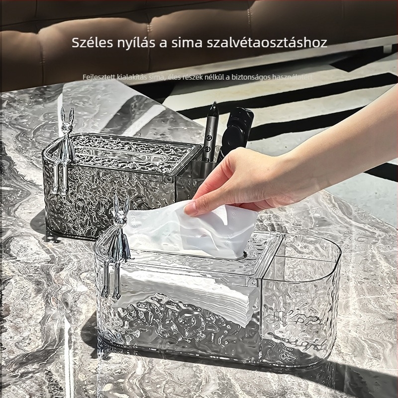 Falra szerelhető műanyag papírtartó doboz — vízálló, többfunkciós, modell yj910-2
