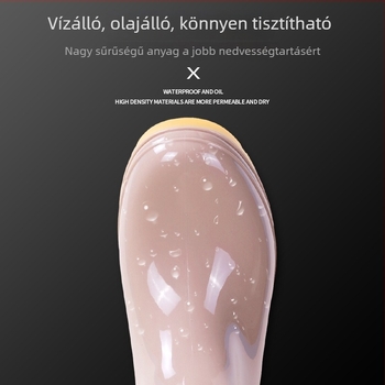 Női esőcsizmák középmagas szárú, csúszásmentes, vízálló PVC felsőrésszel, négy évszakos viselet