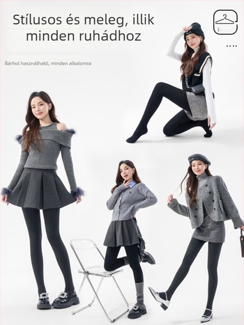 Finom függőleges csíkos leggings, vastag, rugalmas, karcsú szabás