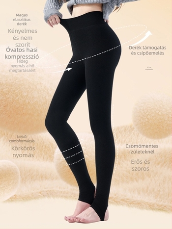 Finom függőleges csíkos leggings, vastag, rugalmas, karcsú szabás