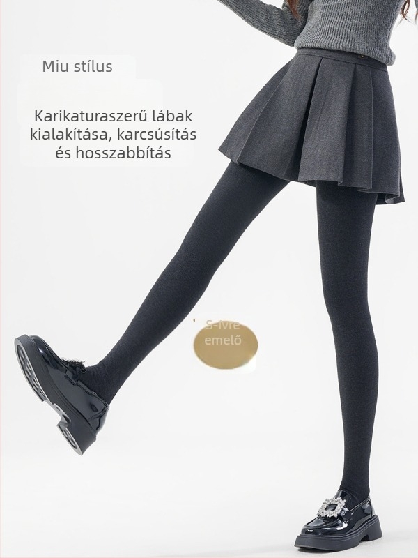 Finom függőleges csíkos leggings, vastag, rugalmas, karcsú szabás