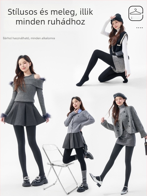 Finom függőleges csíkos leggings, vastag, rugalmas, karcsú szabás