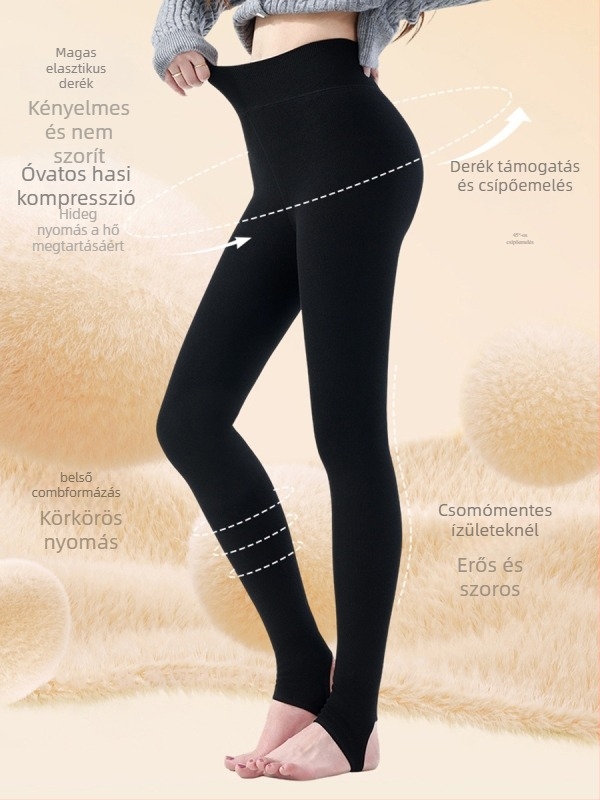 Finom függőleges csíkos leggings, vastag, rugalmas, karcsú szabás
