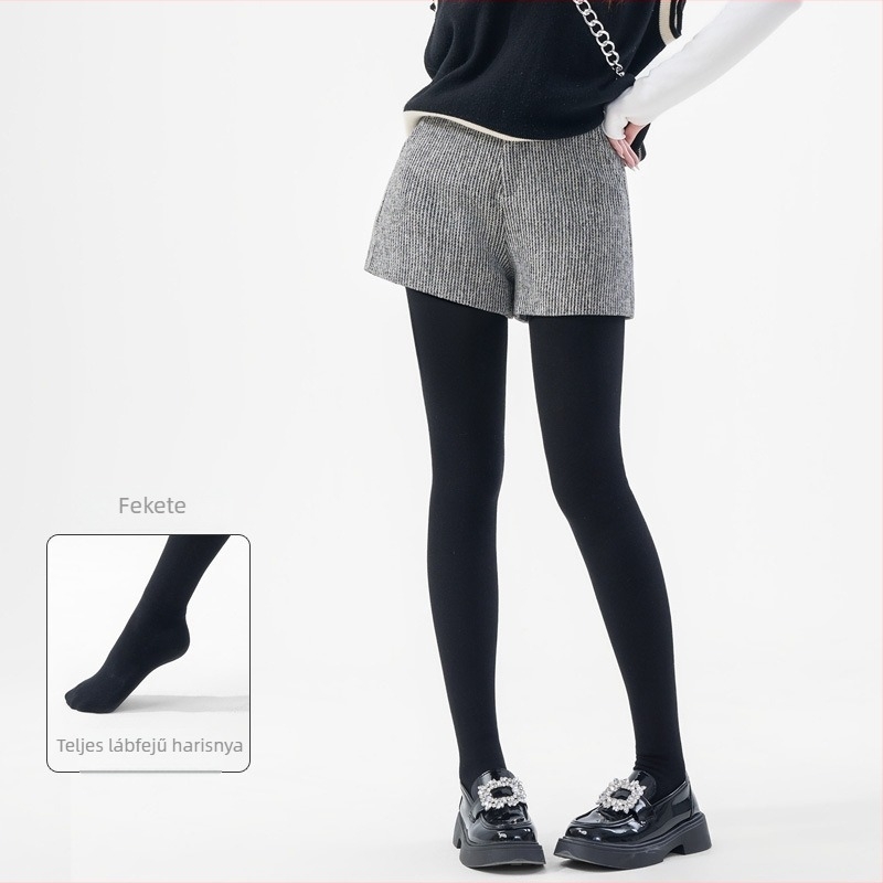 Finom függőleges csíkos leggings, vastag, rugalmas, karcsú szabás