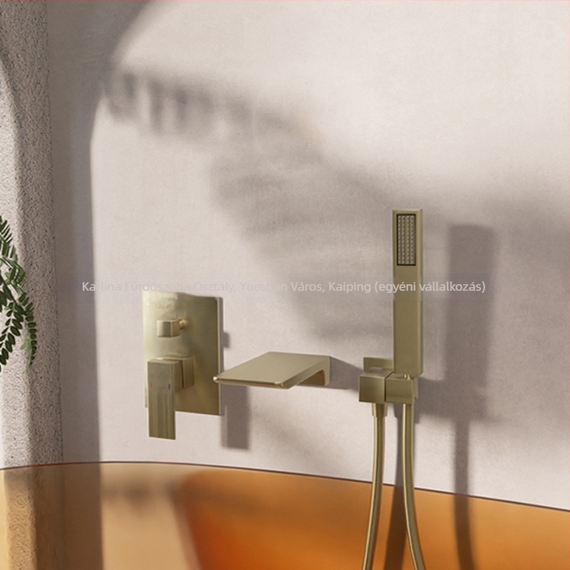 Kalin Kl-07 fürdőkádtöltő csaptelep, rézötvözet, kerámia szeleppel, 1/2 hüvelykes bemenet/kimenet, 0-90°C, modern minimalista stílus, emelőkar