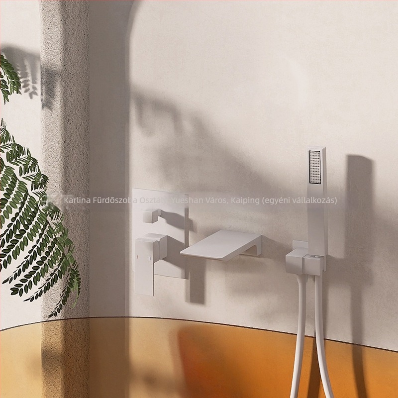 Kalin Kl-07 fürdőkádtöltő csaptelep, rézötvözet, kerámia szeleppel, 1/2 hüvelykes bemenet/kimenet, 0-90°C, modern minimalista stílus, emelőkar