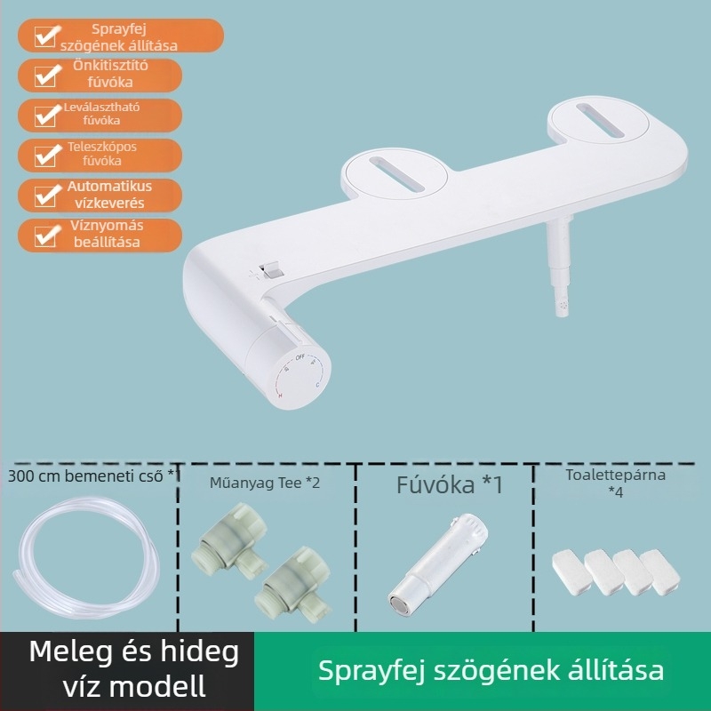 Okos WC-ülőke bidével — önkitisztító fúvóka, fenékmosás, női mosás, szifon öblítés, szétválasztott kialakítás
