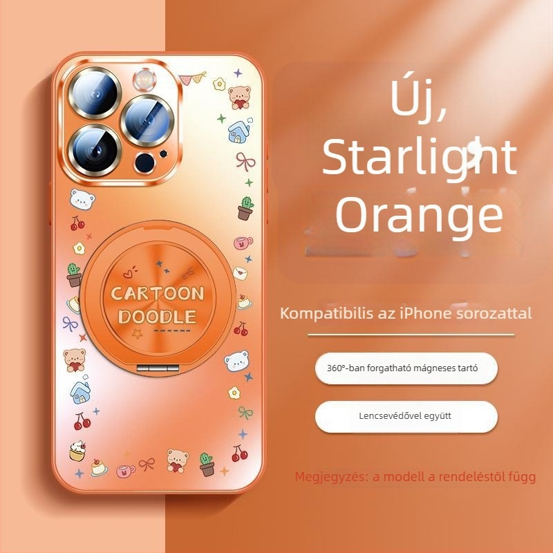 Orangeshine védőtok, mat felületű, szilikon-akril üveg anyagból, csúszásmentes és ütésálló