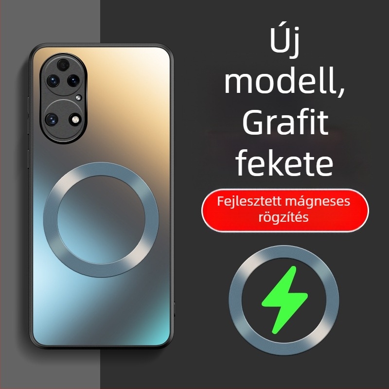 Huawei P50 telefonvédő – matt felületű PC anyag, MagSafe mágnes, ütésálló