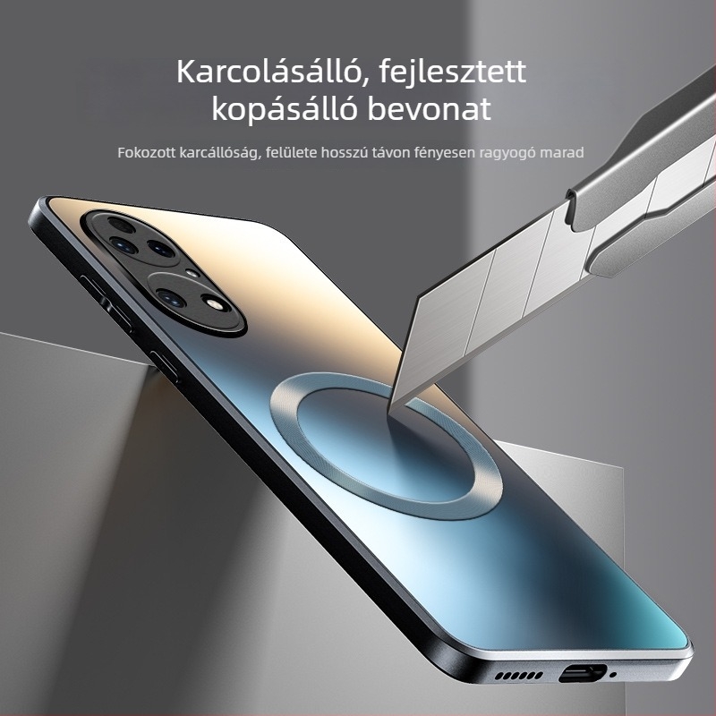Huawei P50 telefonvédő – matt felületű PC anyag, MagSafe mágnes, ütésálló