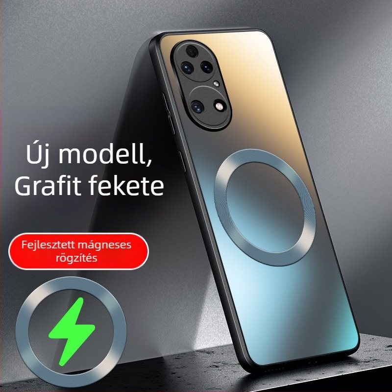 Huawei P50 telefonvédő – matt felületű PC anyag, MagSafe mágnes, ütésálló