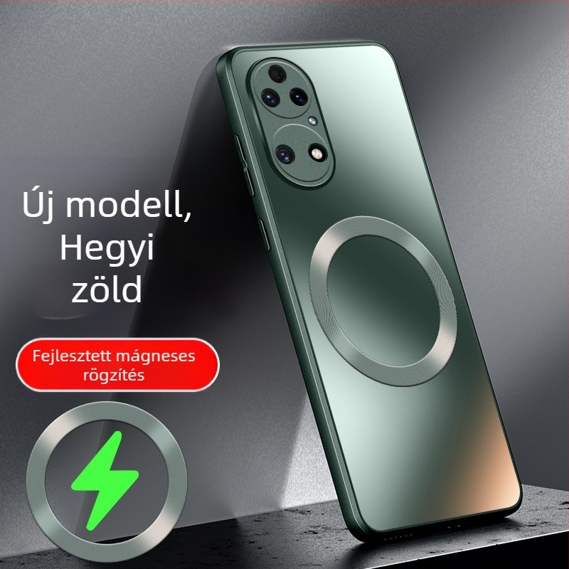 Huawei P50 telefonvédő – matt felületű PC anyag, MagSafe mágnes, ütésálló