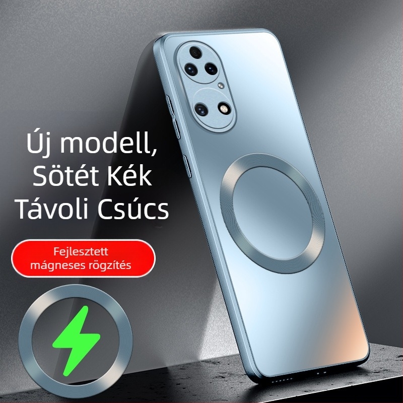 Huawei P50 telefonvédő – matt felületű PC anyag, MagSafe mágnes, ütésálló