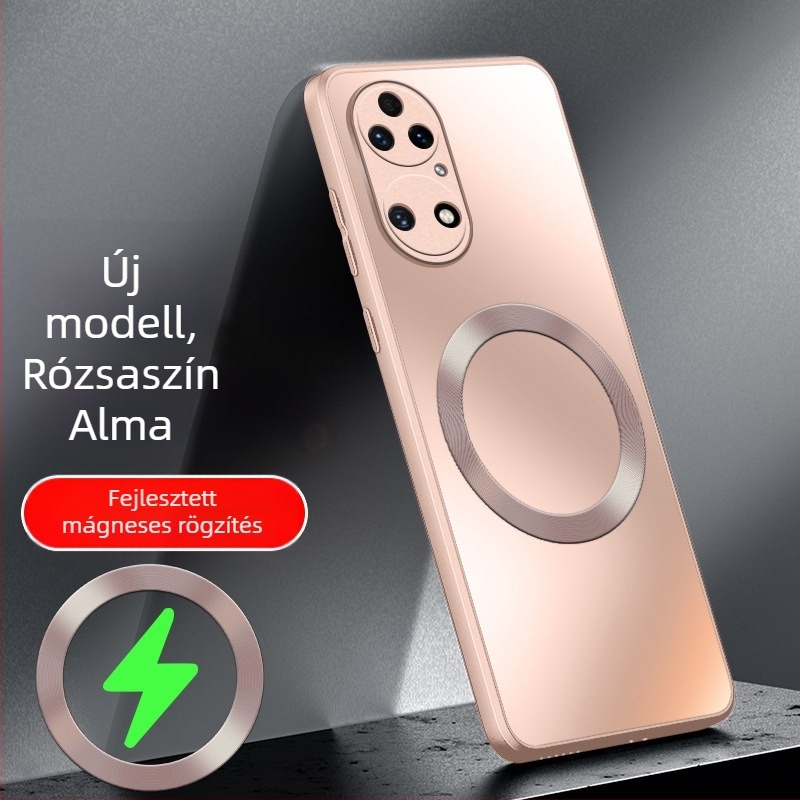 Huawei P50 telefonvédő – matt felületű PC anyag, MagSafe mágnes, ütésálló