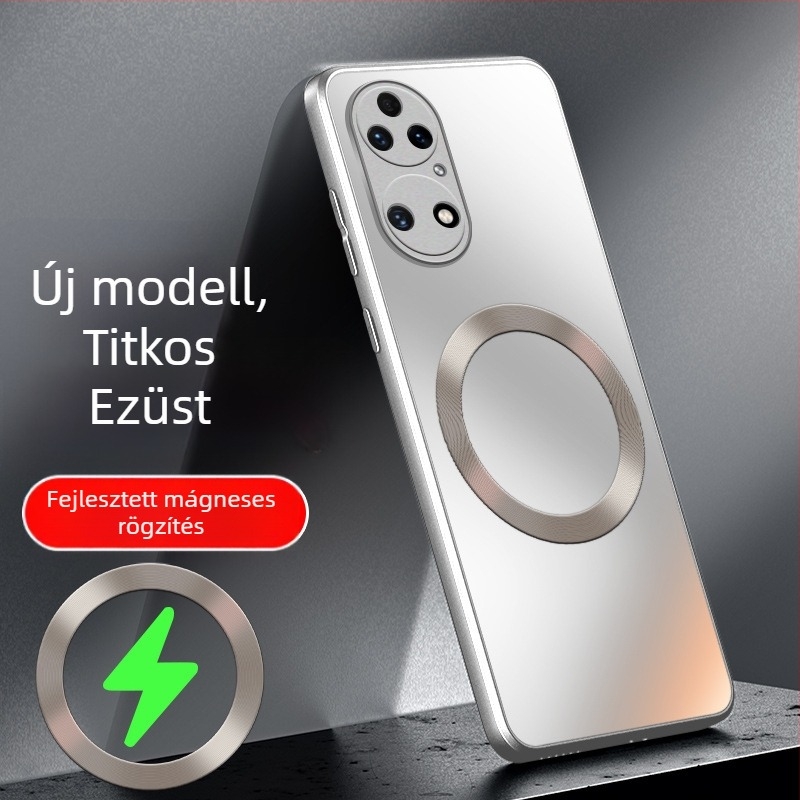 Huawei P50 telefonvédő – matt felületű PC anyag, MagSafe mágnes, ütésálló