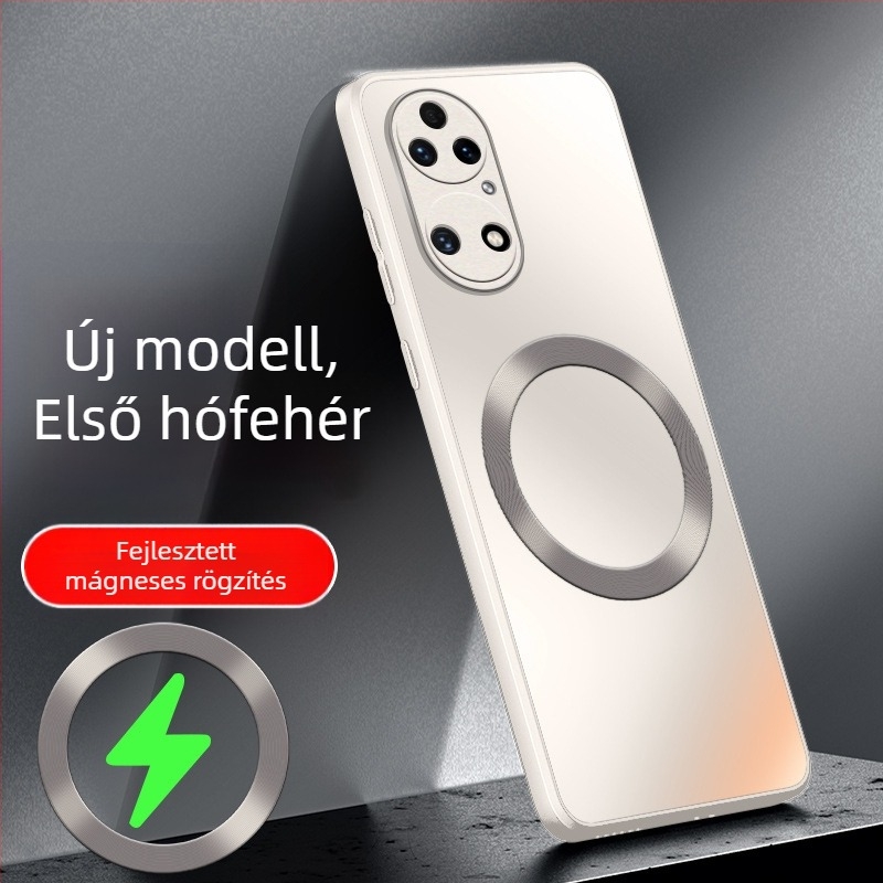 Huawei P50 telefonvédő – matt felületű PC anyag, MagSafe mágnes, ütésálló