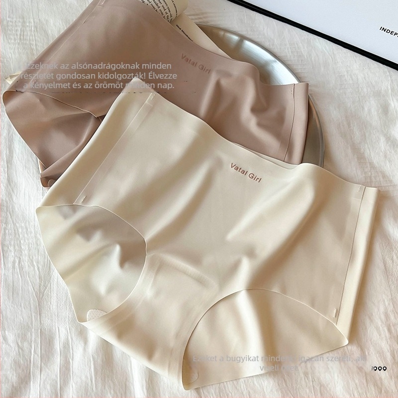 Női alsó nylonból Ice Silk anyaggal, légáteresztő és antibakteriális, középmagas derék, belső mulberry selyem bélés