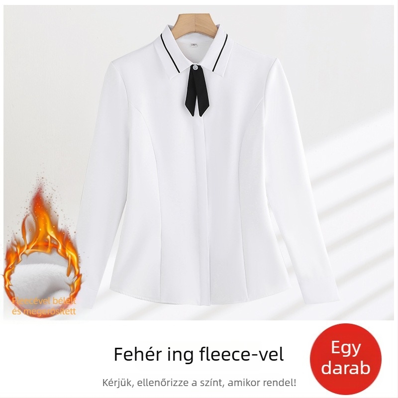 Ing - karcsú szabású, poliészter-spandex keverék, hosszú ujjú, négyszögletes gallér, egy sor gombolás