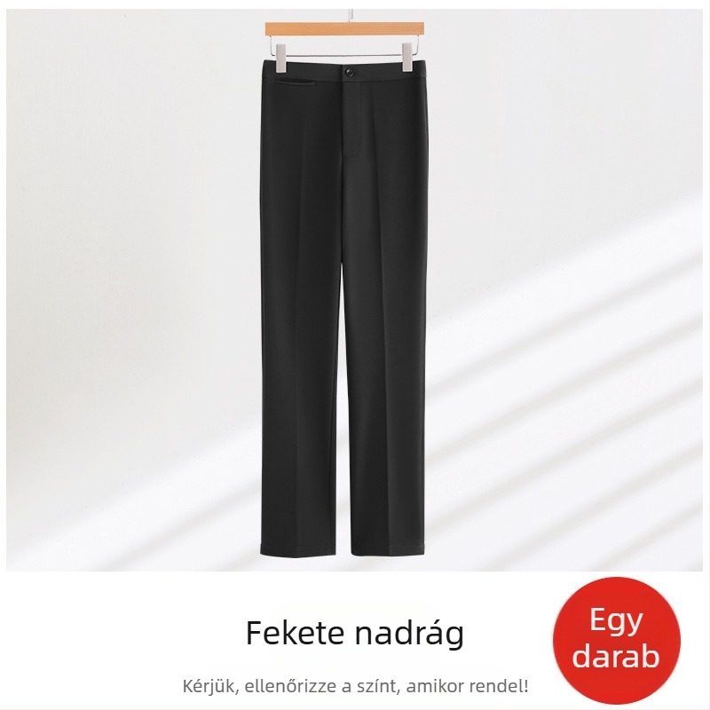 Ing - karcsú szabású, poliészter-spandex keverék, hosszú ujjú, négyszögletes gallér, egy sor gombolás