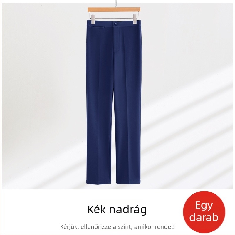 Ing - karcsú szabású, poliészter-spandex keverék, hosszú ujjú, négyszögletes gallér, egy sor gombolás