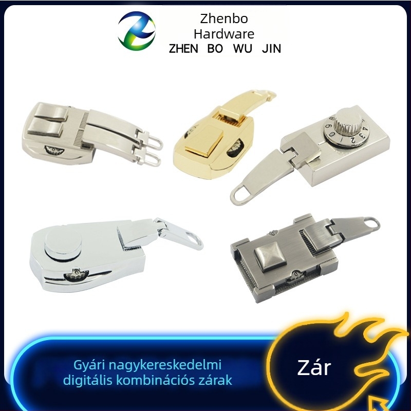 Táskazár, modell R5623, Zhenbo Hardware; alkalmas boros dobozokra és bőrdobozokra