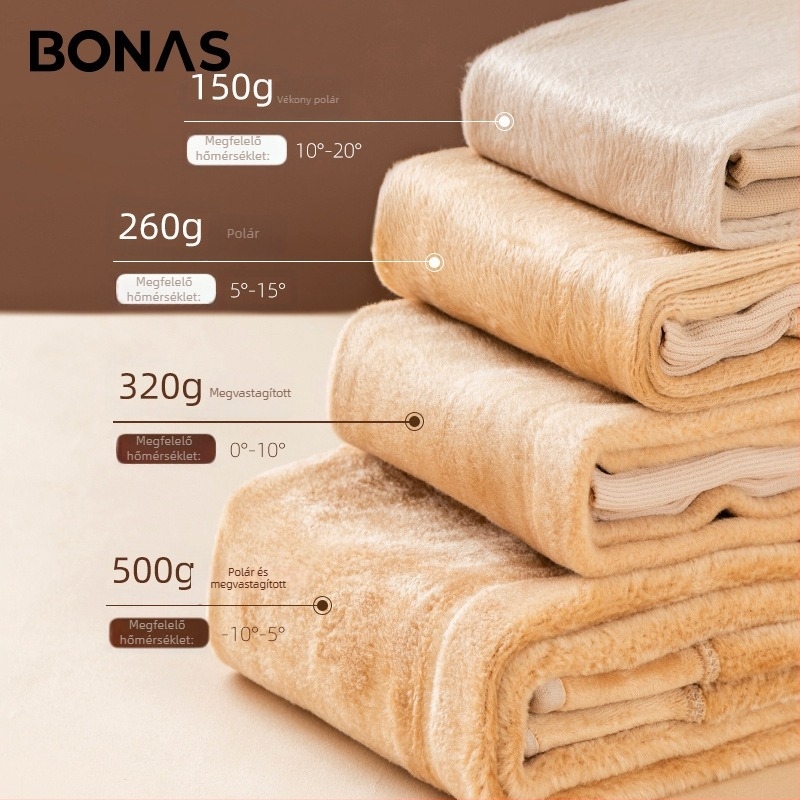 Bonas fleece bevonat harisnyanadrág, nude színben, 1800D nejlon, meleg őszre és télre