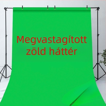 Vastag professzionális zöld képernyő háttér állvánnyal, élő közvetítéshez