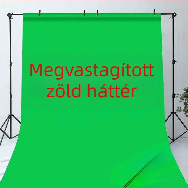 Vastag professzionális zöld képernyő háttér állvánnyal, élő közvetítéshez