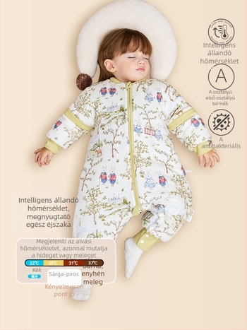 Minden évszakos baba hálózsák, tiszta pamut, osztott lábakkal, hőmérséklet-szabályozás, babáknak és gyerekeknek